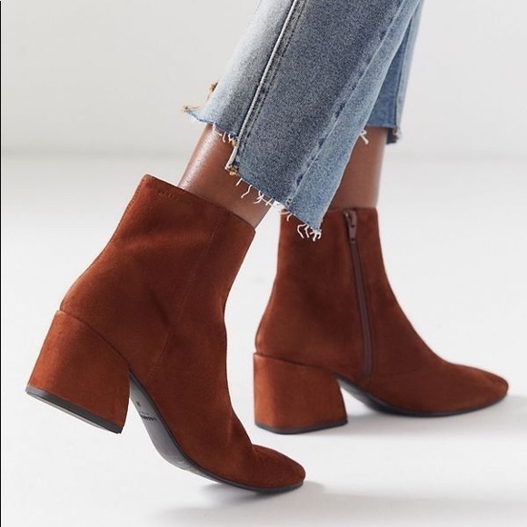 Vagabond Olivia Mod Suede Boots - 38 - Rust Camel - Picture 8 of 9